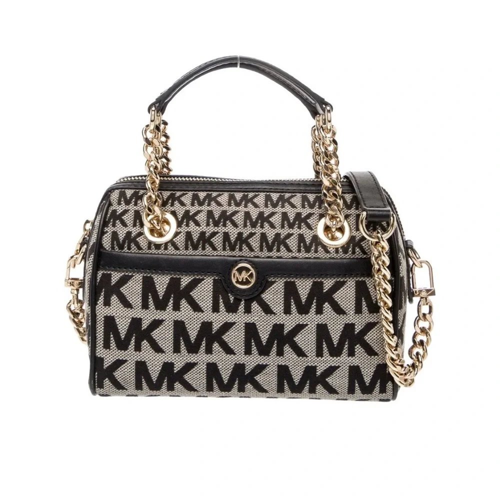 Michael Kors Blaire Extra-Small Logo Satchel in black - Picture 2 of 12